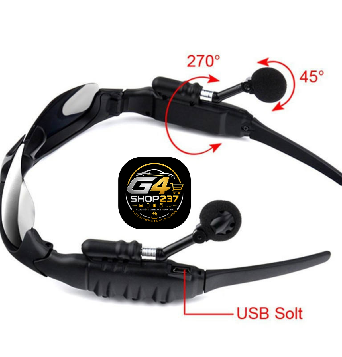 Lunettes Bluetooth Sport + Écouteurs Intégrés 3-en-1 | 3 Verres Inclus
