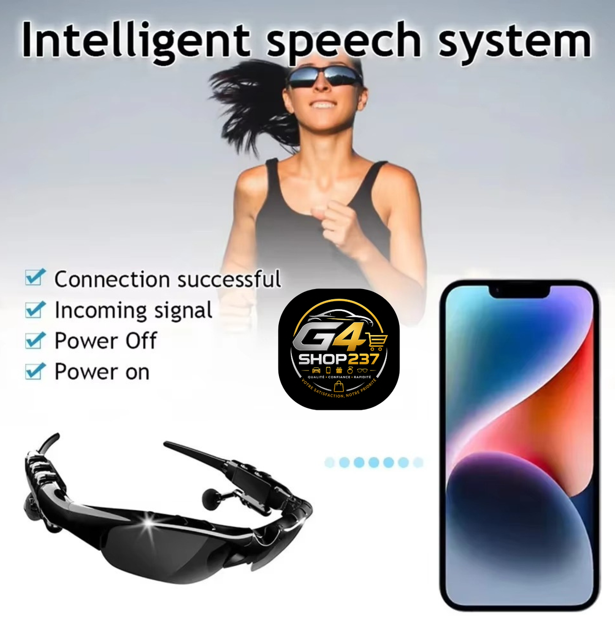 Lunettes Bluetooth Sport + Écouteurs Intégrés 3-en-1 | 3 Verres Inclus