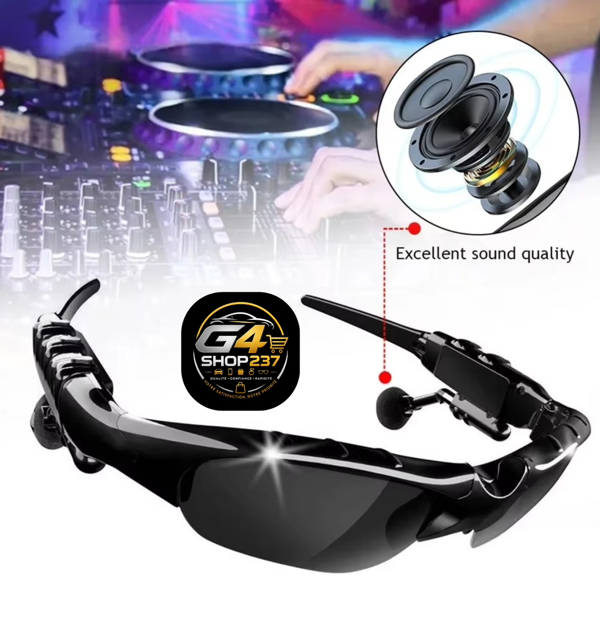Lunettes Bluetooth Sport + Écouteurs Intégrés 3-en-1 | 3 Verres Inclus
