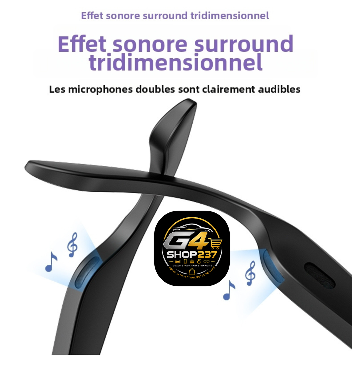 Lunettes Audio Bluetooth XG89 — Son Ouvert